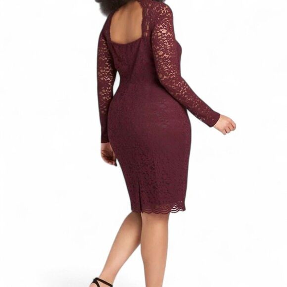 LANE BRYANT Open-Back Bodycon Lace Dress, NWOT. Size 22 - Picture 4 of 12